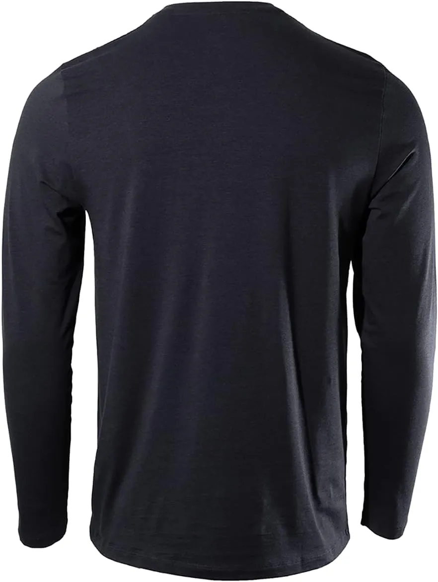 Coolibar UPF 50  Men's Morada Everyday Long Sleeve V-Neck T-Shirt - Sun Protective