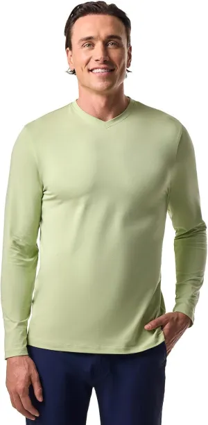 Coolibar UPF 50  Men's Morada Everyday Long Sleeve V-Neck T-Shirt - Sun Protective