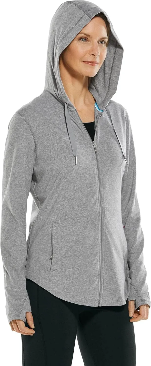 Coolibar UPF 50  Women's LumaLeo Zip-Up Hoodie - Sun Protective