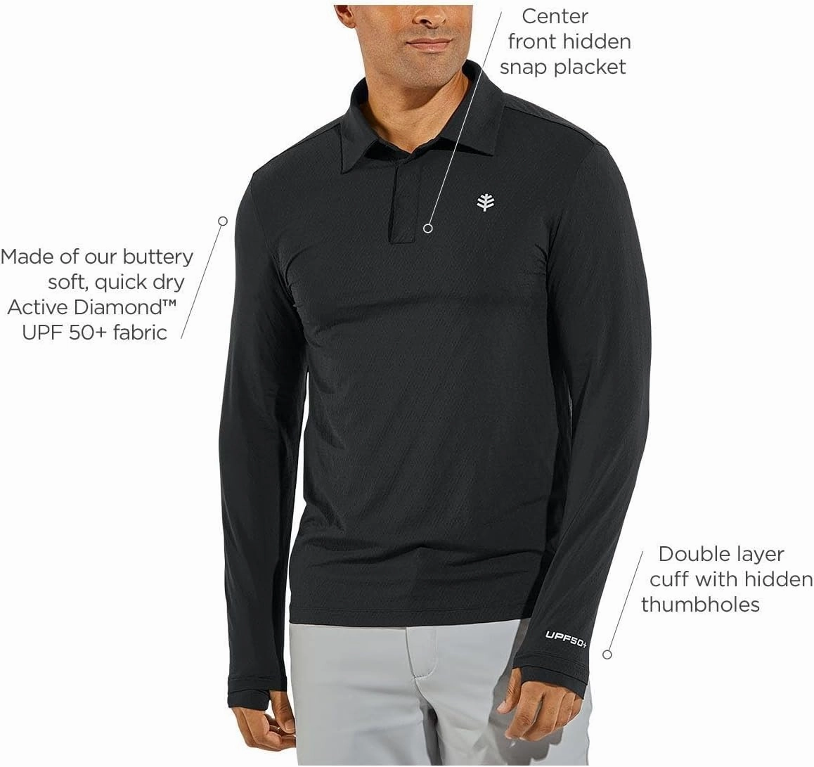 Coolibar UPF 50  Men's Arobello Polo - Sun Protective