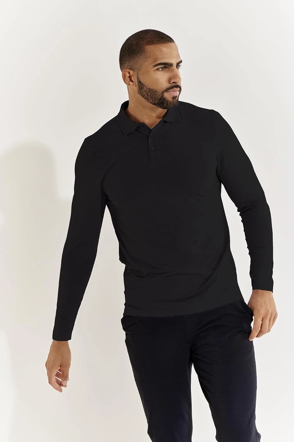 Coolibar UPF 50  Men's Coppitt Long Sleeve Weekend Polo - Sun Protective
