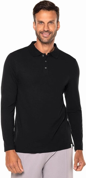 Coolibar UPF 50  Men's Coppitt Long Sleeve Weekend Polo - Sun Protective