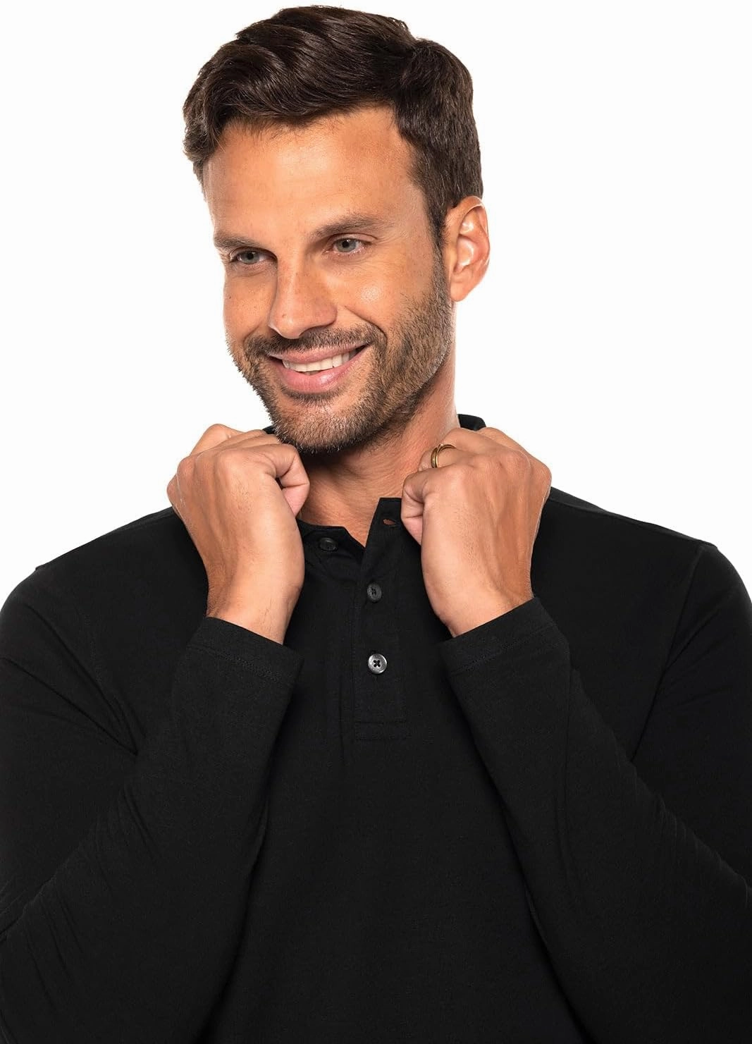 Coolibar UPF 50  Men's Coppitt Long Sleeve Weekend Polo - Sun Protective
