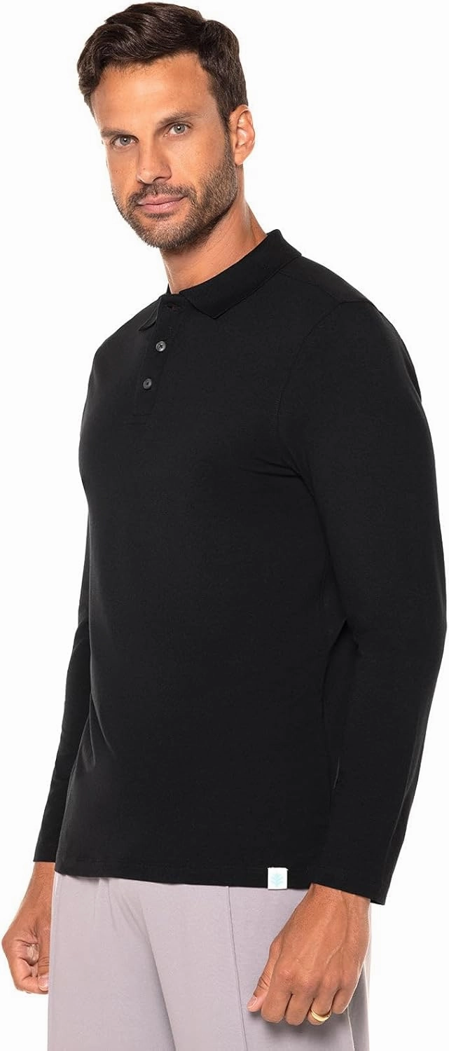 Coolibar UPF 50  Men's Coppitt Long Sleeve Weekend Polo - Sun Protective