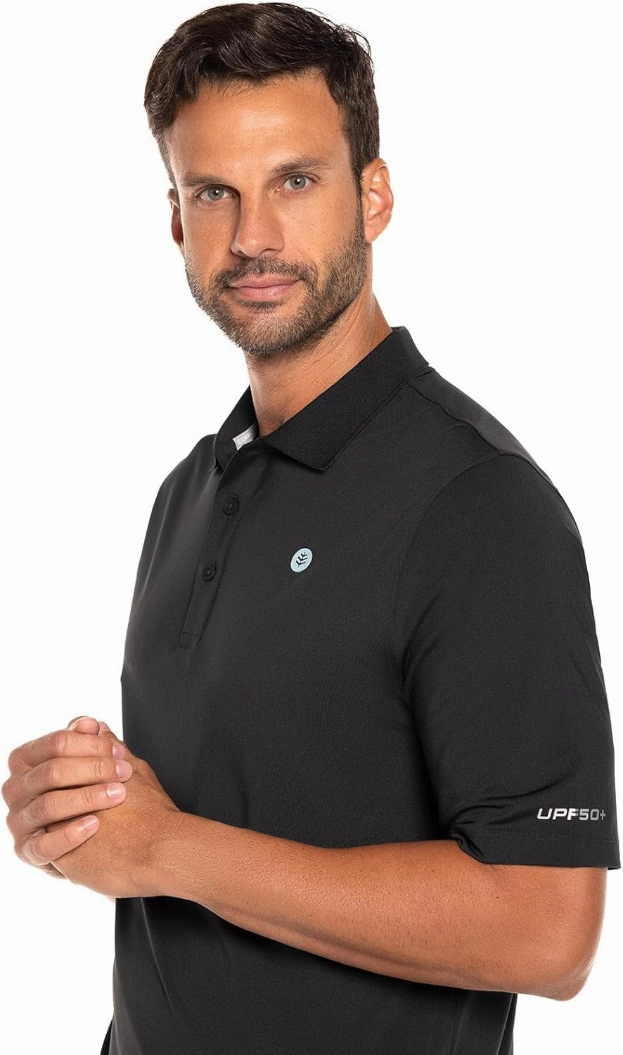 Coolibar UPF 50  Men's Erodym Short Sleeve Golf Polo - Sun Protective
