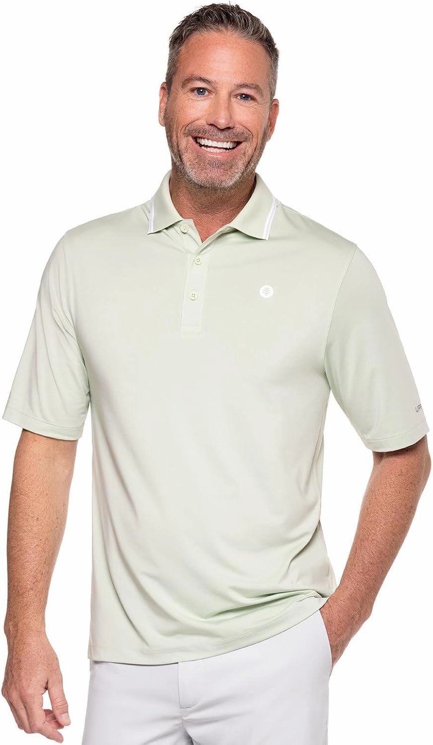 Coolibar UPF 50  Men's Erodym Short Sleeve Golf Polo - Sun Protective