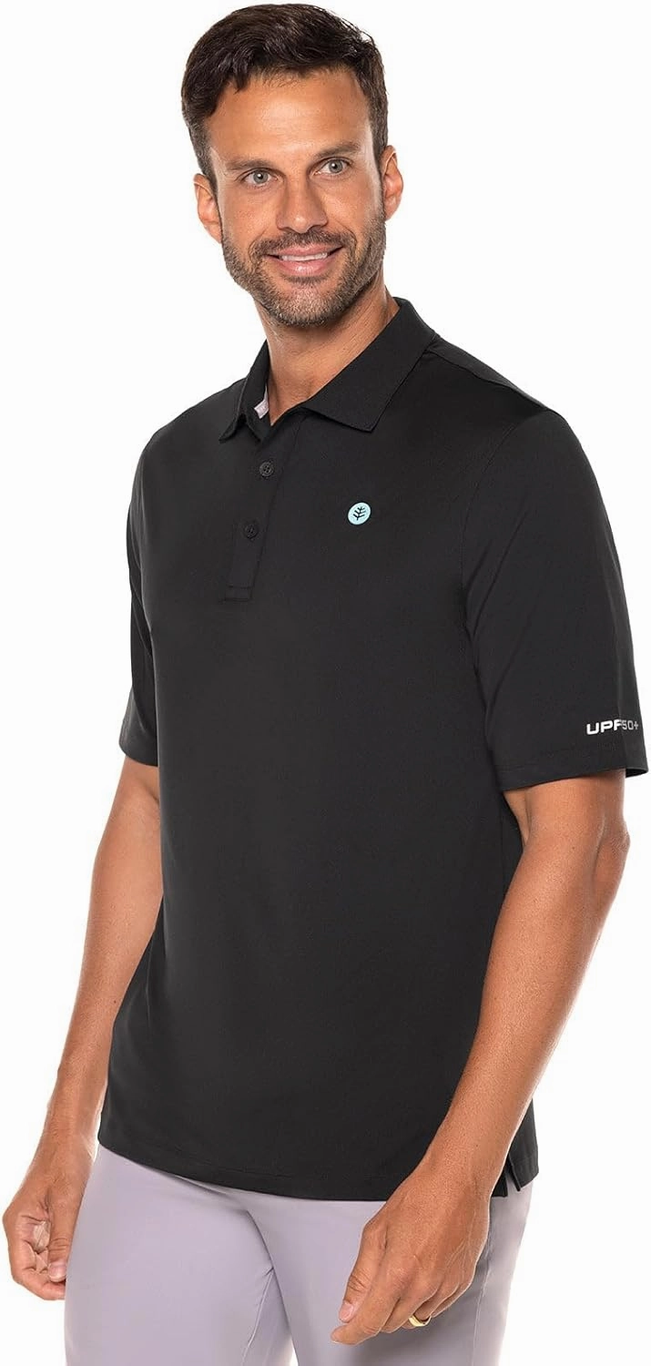 Coolibar UPF 50  Men's Erodym Short Sleeve Golf Polo - Sun Protective