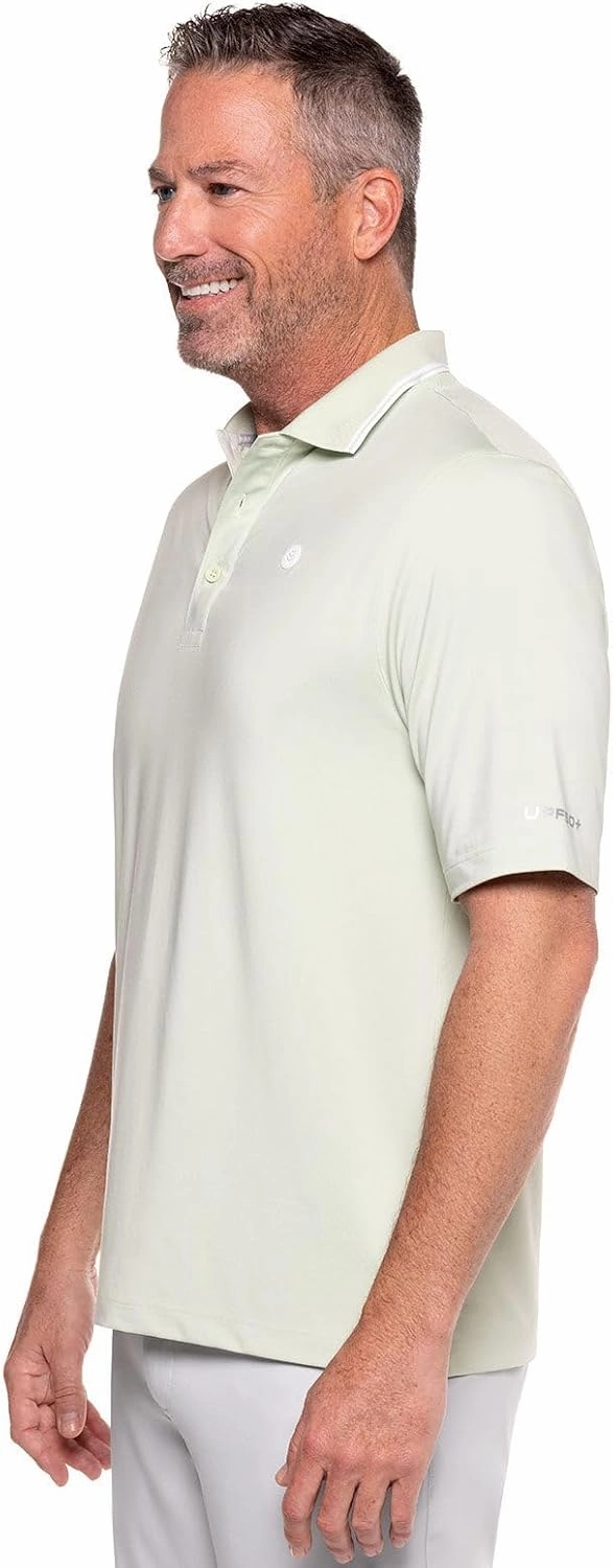 Coolibar UPF 50  Men's Erodym Short Sleeve Golf Polo - Sun Protective