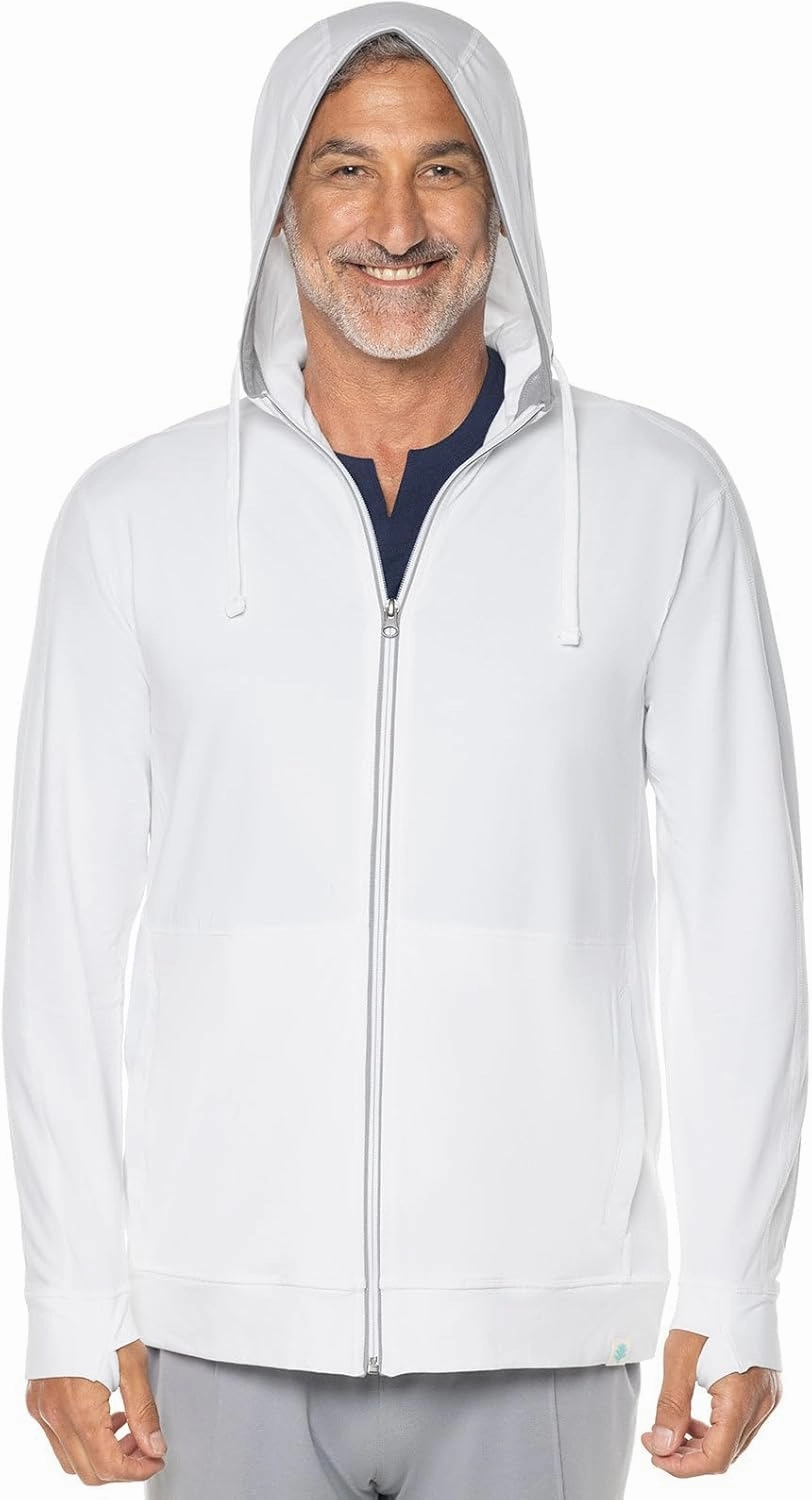 Coolibar UPF 50  Men's LumaLeo Full Zip Hoodie - Sun Protective