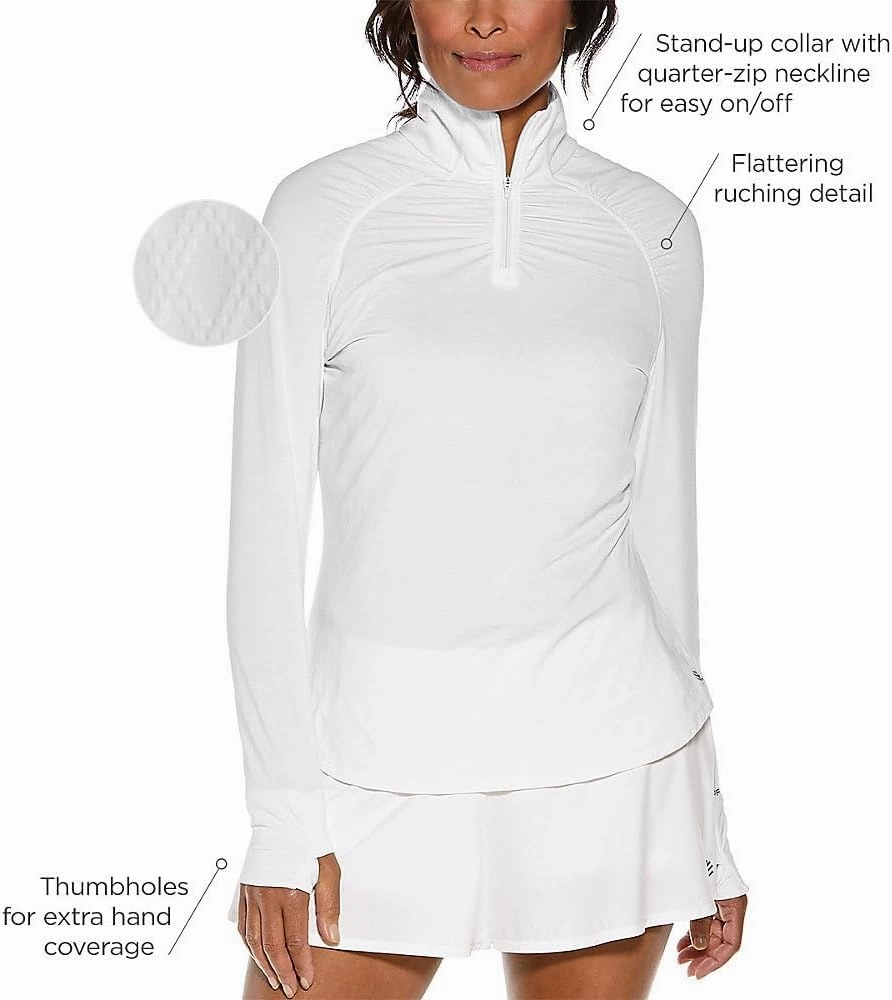 Coolibar UPF 50  Women's Arabella Quarter-Zip - Sun Protective