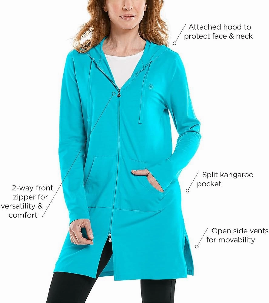 Coolibar UPF 50  Women's Cabana Hoodie - Sun Protective