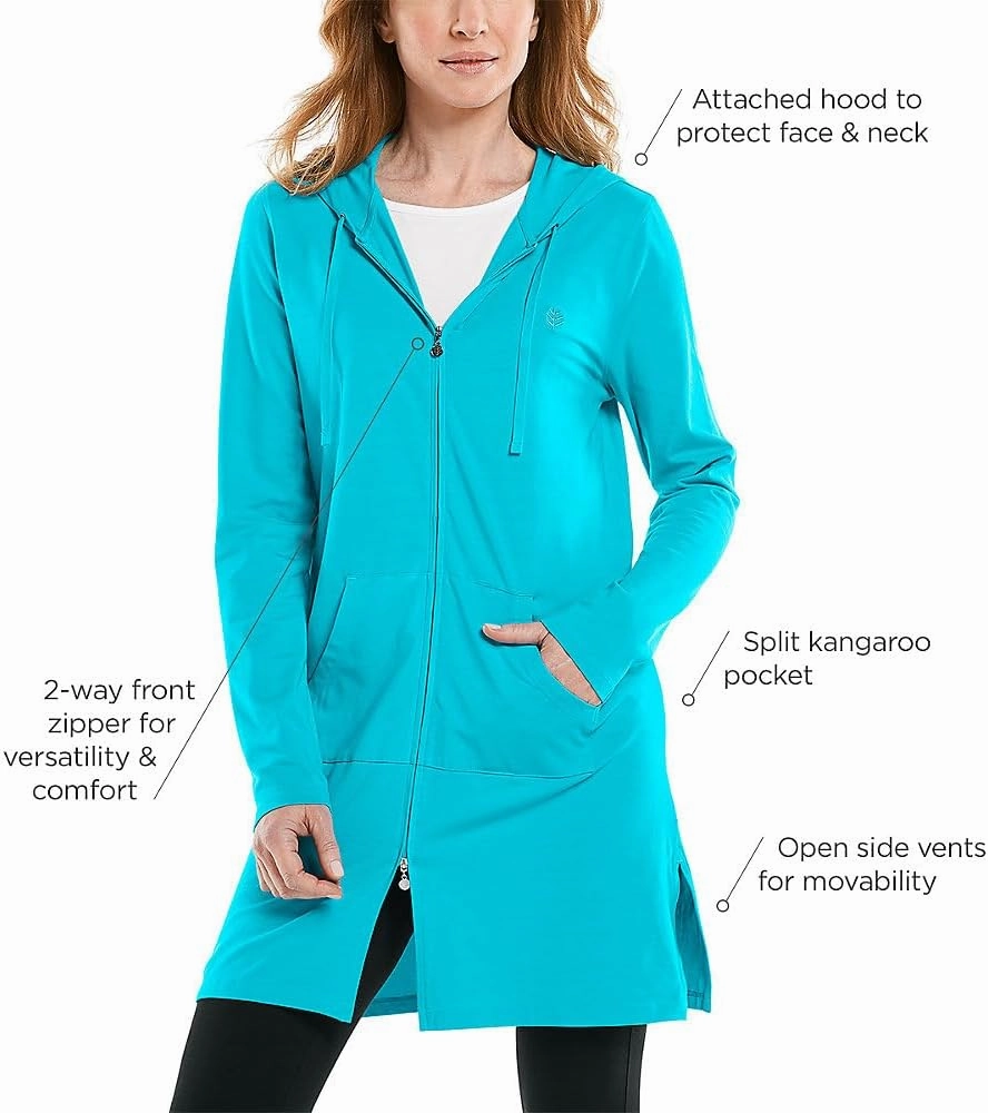 Coolibar UPF 50  Women's Cabana Hoodie - Sun Protective