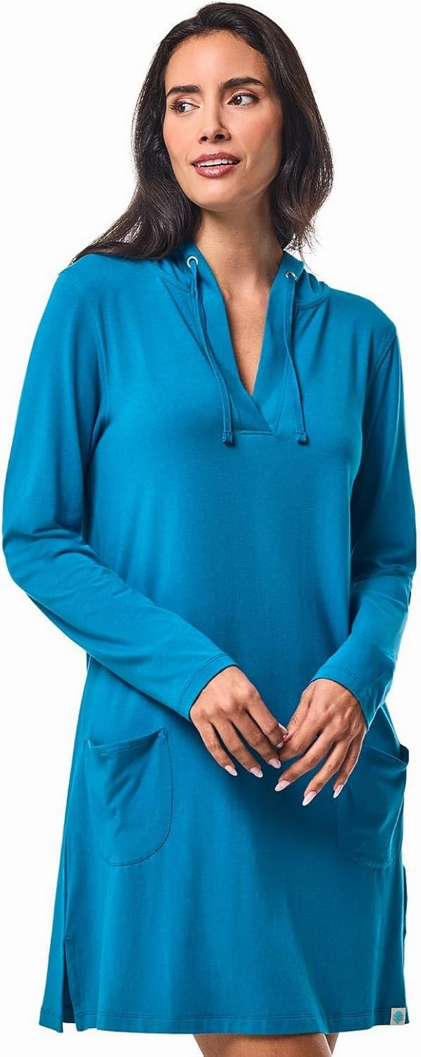 Coolibar UPF 50  Women's Catalina Beach Cover-Up Dress - Sun Protective