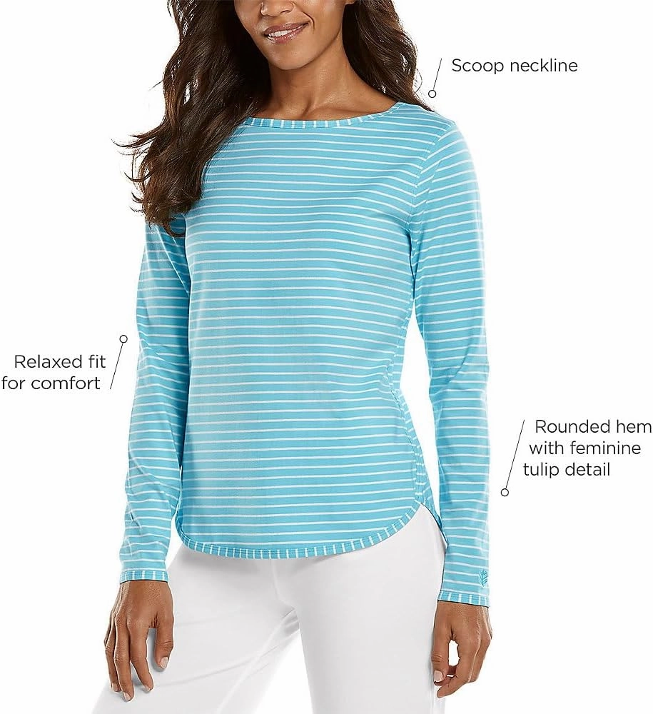 Coolibar UPF 50  Women's Heyday Side Split Shirt - Sun Protective