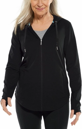 Coolibar UPF 50  Women's LumaLeo Zip-Up Hoodie - Sun Protective