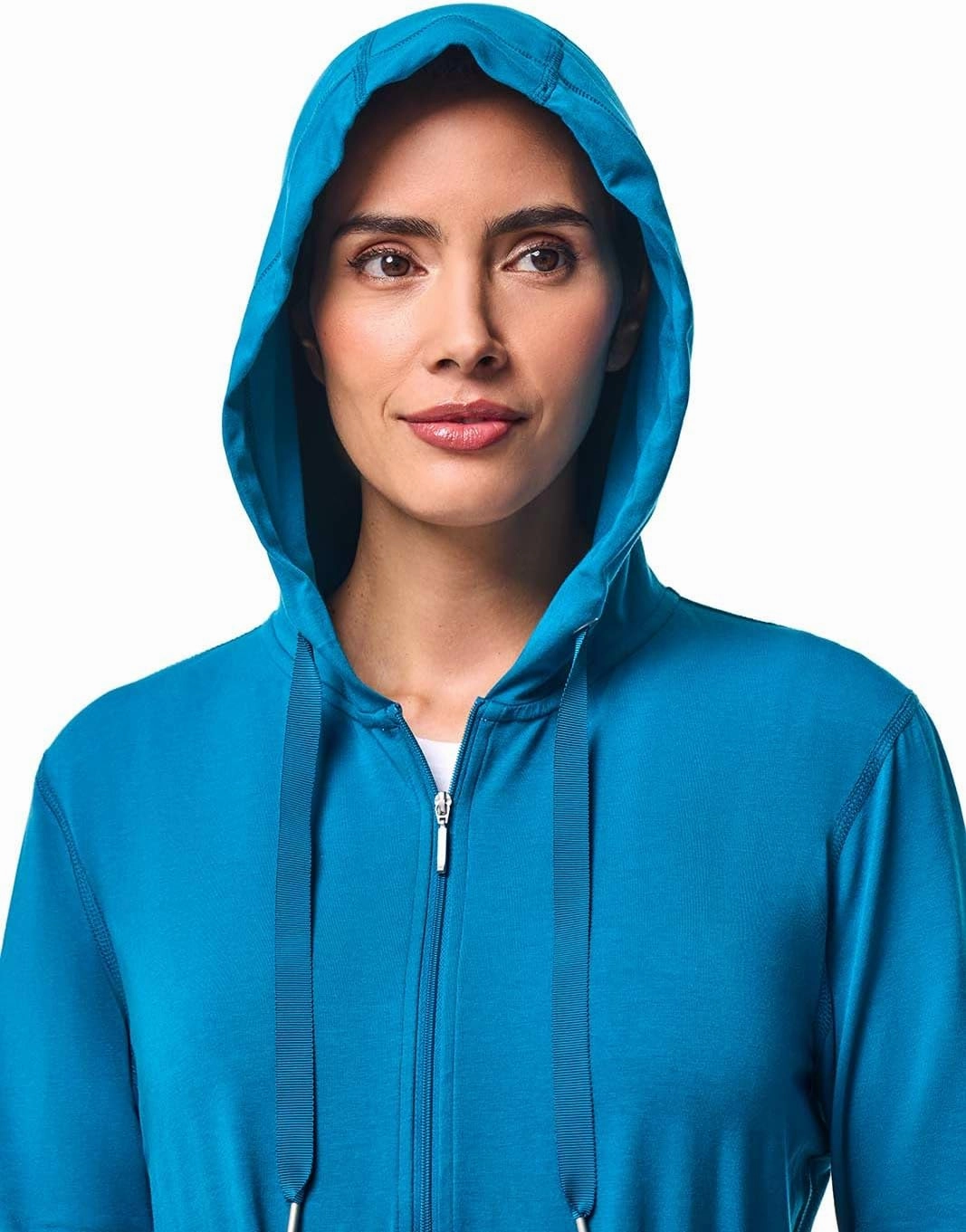 Coolibar UPF 50  Women's LumaLeo Zip-Up Hoodie - Sun Protective