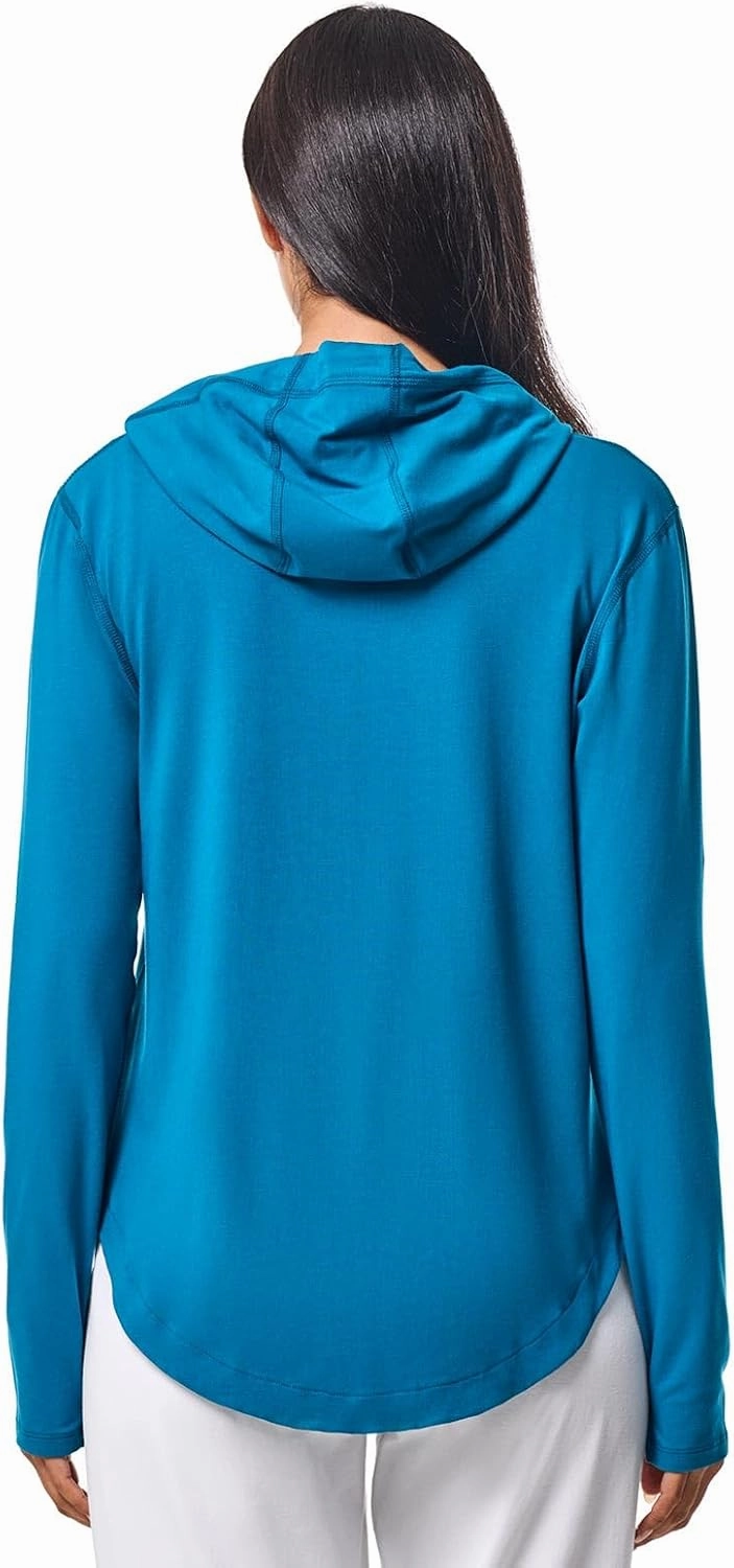 Coolibar UPF 50  Women's LumaLeo Zip-Up Hoodie - Sun Protective
