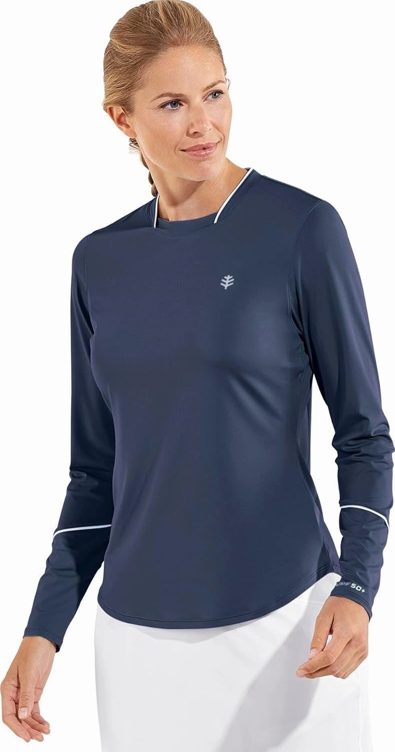Coolibar UPF 50  Women's Match Point Long Sleeve Tee - Sun Protective