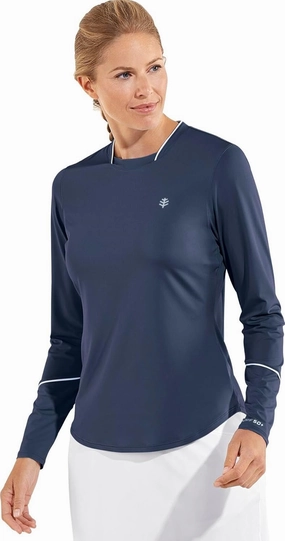 Coolibar UPF 50  Women's Match Point Long Sleeve Tee - Sun Protective