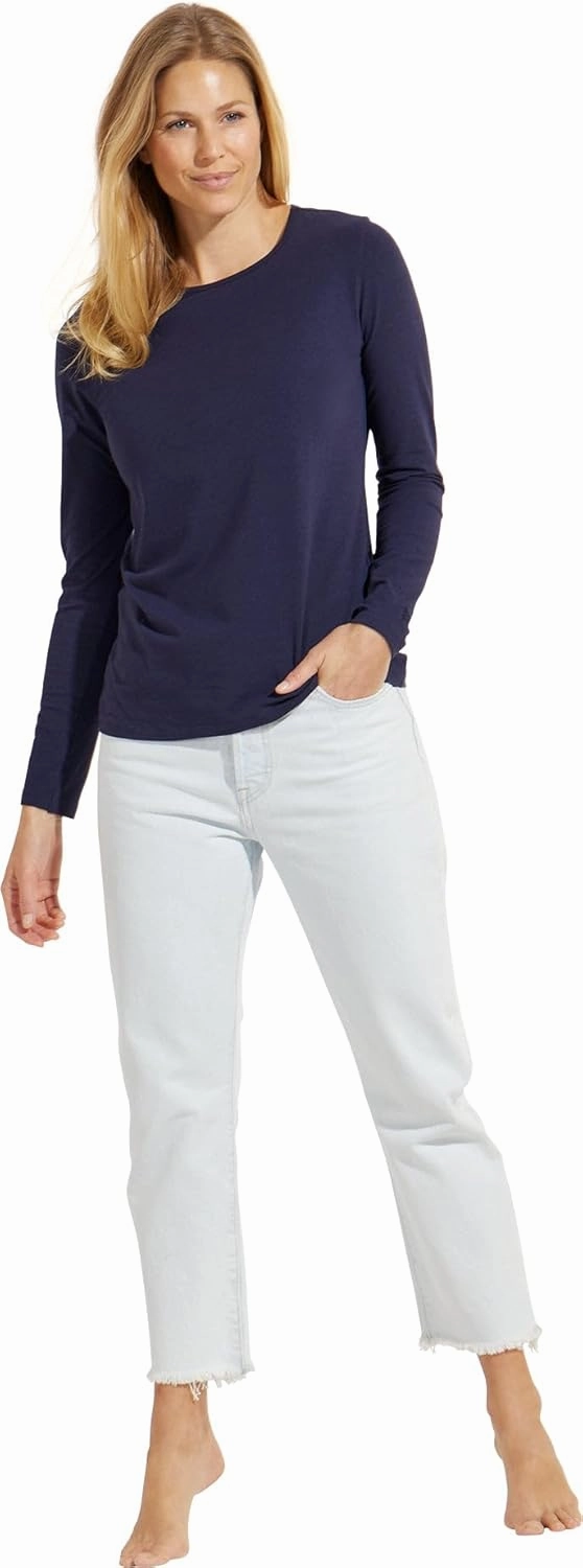 Coolibar UPF 50  Women's Morada Everyday Long Sleeve T-Shirt - Sun Protective