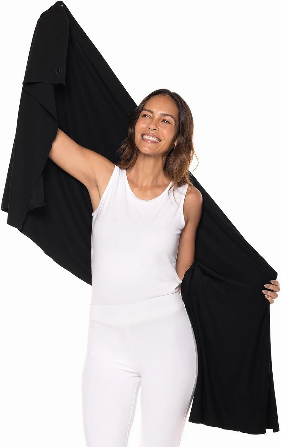 Coolibar UPF 50  Women's Sanibel Everyday Beach Shawl, Tulip Pink, OS, Solid - Sun Protective