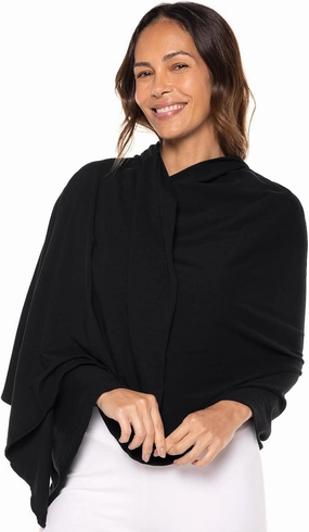 Coolibar UPF 50  Women's Sanibel Everyday Beach Shawl, Tulip Pink, OS, Solid - Sun Protective