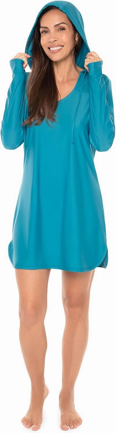 Coolibar UPF 50  Women's Seacoast Swim Cover-Up Dress - Sun Protective