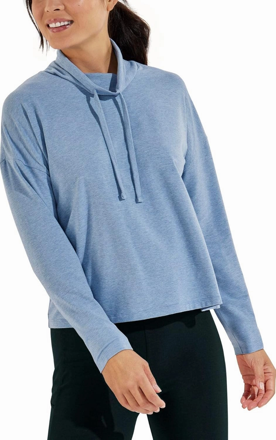 Coolibar UPF 50  Women's Solana Mock Neck Pullover - Sun Protective
