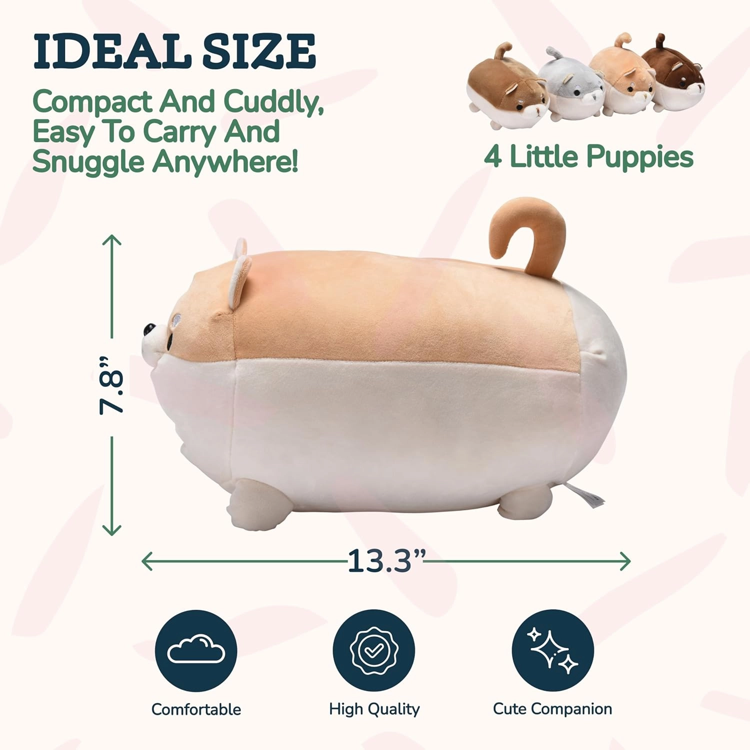 Corgi Stuffed Animals with Babies Inside - 14 inch Mommy and 4 Baby Puppies Plush for Imaginative Play - Soft Cuddly Companion for Kids - Stuffed Animals for Girls Ages 3 to 8 Years