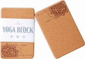 Cork Yoga Blocks, High Density Anti-slip Surface, 9'x6'x3' (2 pack/1 pack) For Yoga, Pilates, Meditation, Stretching, General Fitness