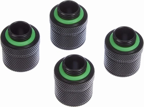 Corsair Hydro X Series Xf Compression 10/13mm (3/8"/ 1/2") ID/OD Fittings Four Pack, Black, Model Number: CX-9051002-WW