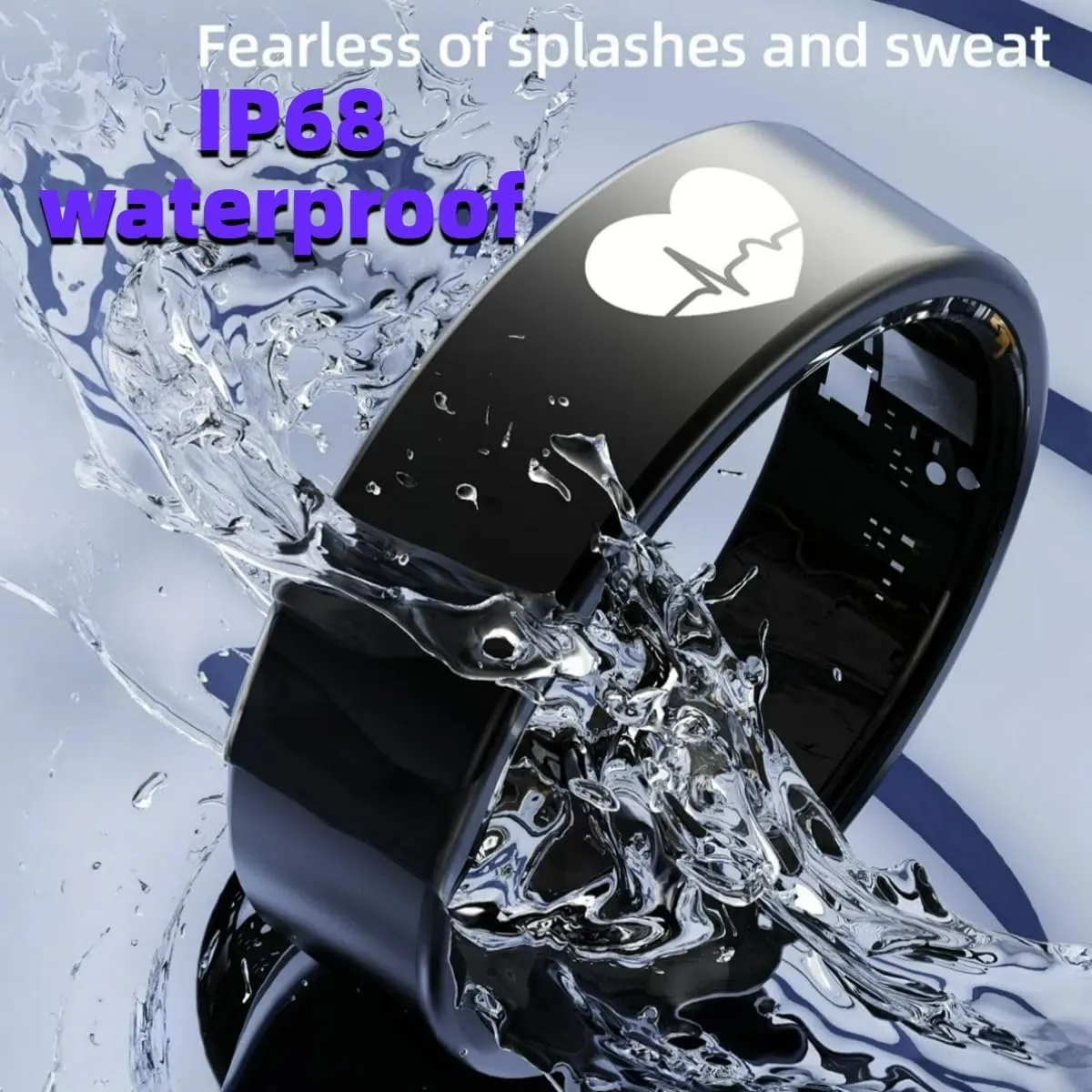 Couple Smart Ring for Women Men,Fitness Tracker with Heart Rate,Blood Oxygen,Stress Monitor,Sleep,ECG,5ATM IP68 Waterproof Health Monitoring,Compatible with Android and iOS,No Subscription (Women, 9#)