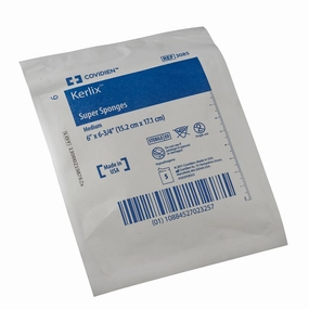 Covidien 3085 Kerlix Super Sponge, Medium, Sterile 5's in Soft Pouch (Pack of 50)