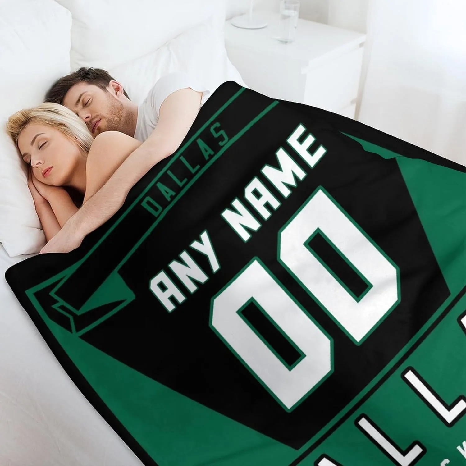 Custom Blanket for Hockey Fans Gift, City Flannel Throw Blankets Personalized Name & Number for Men Women Kids, Products Ships Next Day Printed in USA