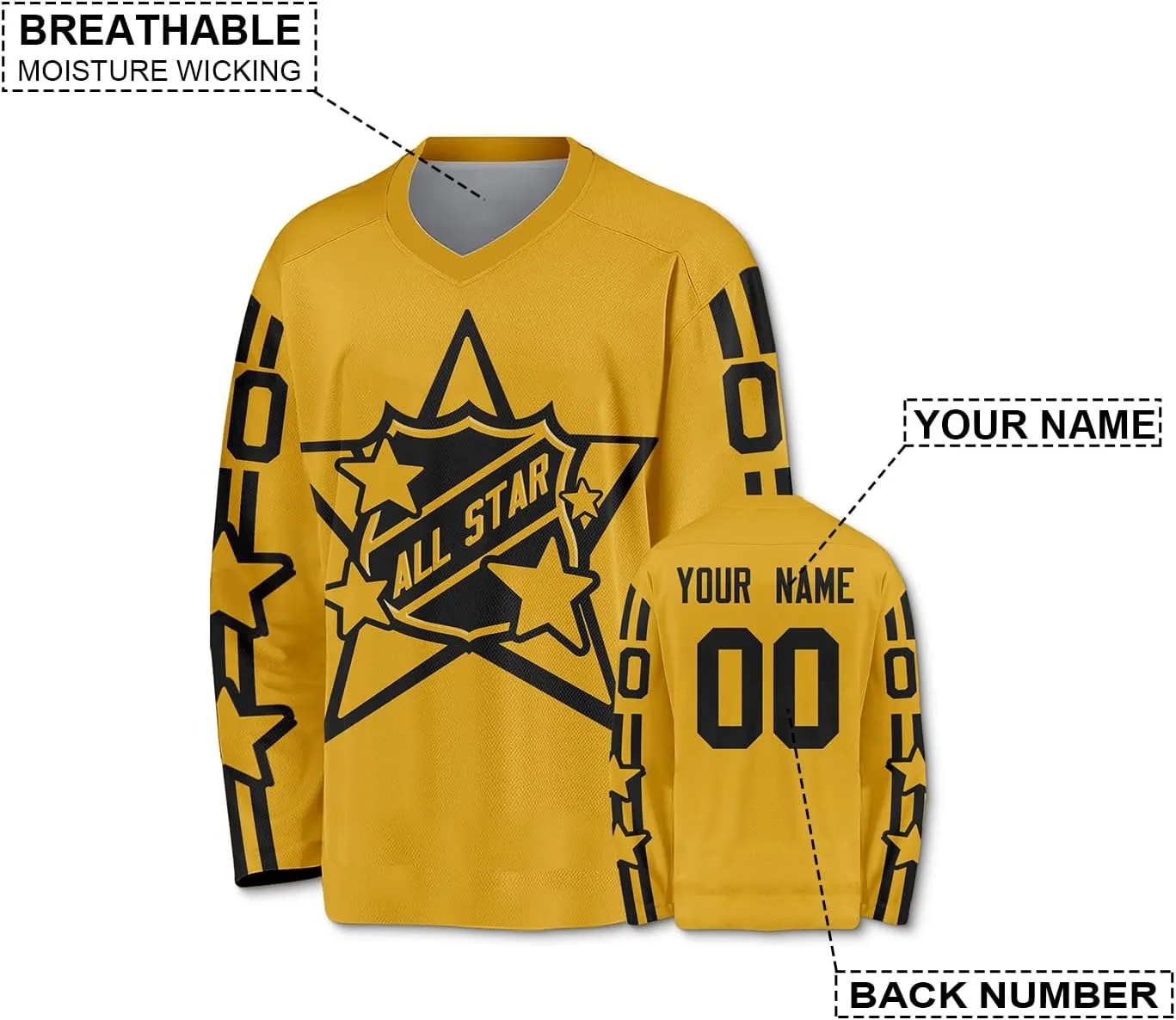 Custom Hockey Jersey Shirts for Fans Men, Women, Youth Gifts Personalized Name Number S-5XL