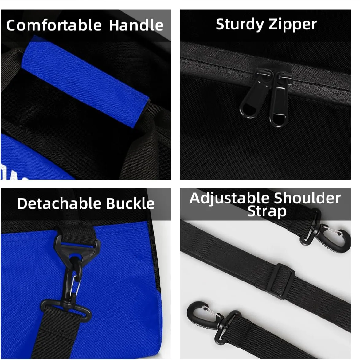 Custom Mini Gym Duffel Bag for Women Men Personalized Basketball Blue Print Waterproof Carry On Weekender Bag