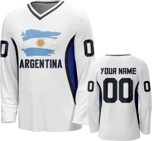 Custom National Hockey Jersey Personalized Name Number V-Neck Sports Ice Hockey Jersey Fans Gift for Men Women Youth