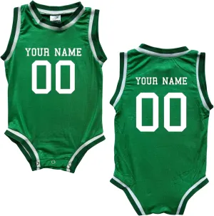 Custom Sleeveless Basketball Sport Jersey for Babies - Personalized with Name & Number-FRONT and BACK