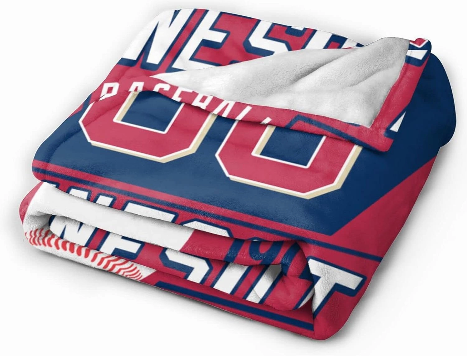 Custom Blanket for Baseball Fans Gift, City Flannel Throw Blankets Personalized Name & Number for Men Women Kids, Products Ships Next Day Printed in USA