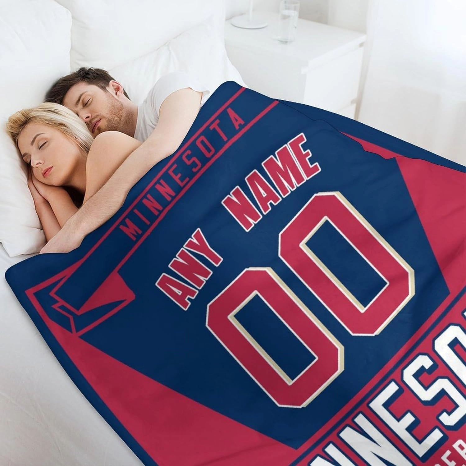 Custom Blanket for Baseball Fans Gift, City Flannel Throw Blankets Personalized Name & Number for Men Women Kids, Products Ships Next Day Printed in USA