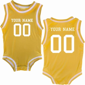 Custom Sleeveless Basketball Sport Jersey for Babies - Personalized with Name & Number-FRONT and BACK
