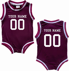 Custom Sleeveless Basketball Sport Jersey for Babies - Personalized with Name & Number-FRONT and BACK