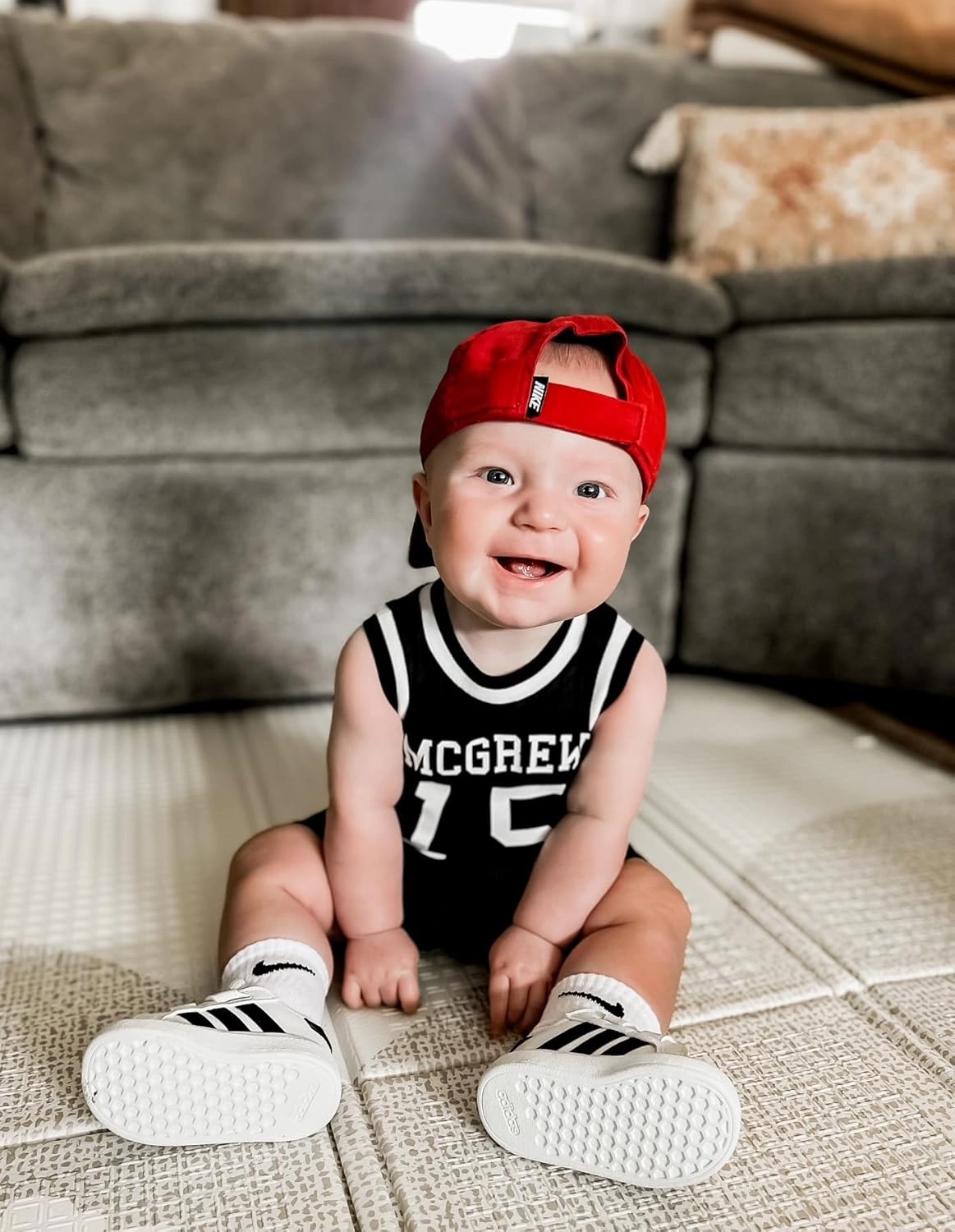 Custom Sleeveless Basketball Sport Jersey for Babies - Personalized with Name & Number-FRONT and BACK