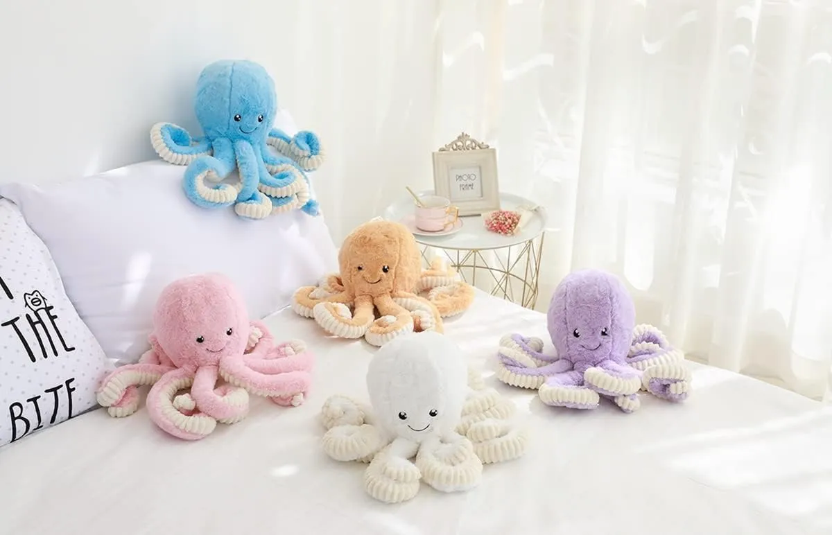 Cute Cartoon Octopus Plush Doll Toys Gift Sea Stuffed Toys for Kids and Lovers Home Decor (Purple, 23.6-Inch)