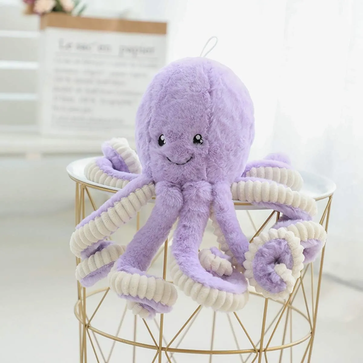 Cute Cartoon Octopus Plush Doll Toys Gift Sea Stuffed Toys for Kids and Lovers Home Decor (Purple, 23.6-Inch)