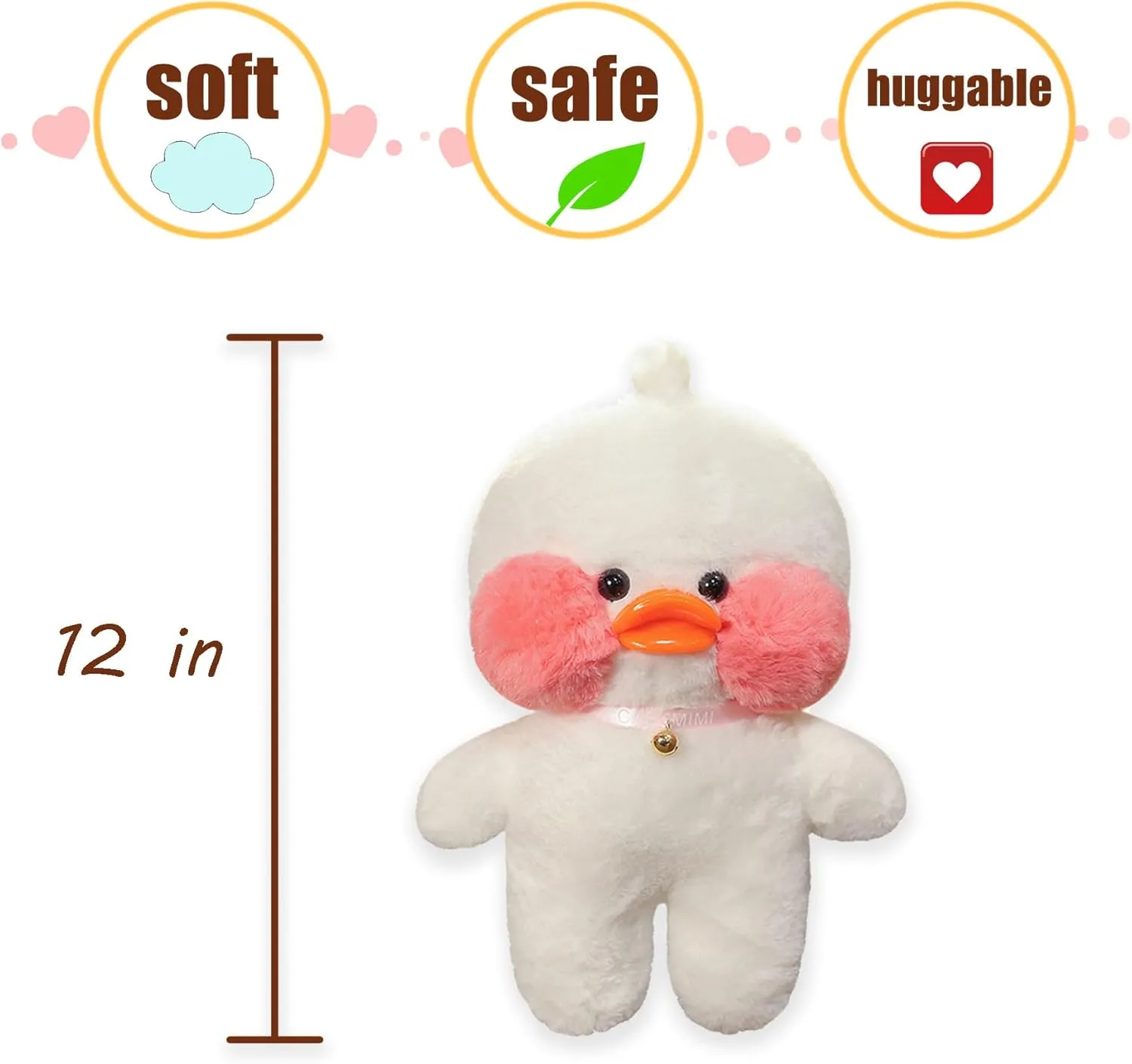 Cute Plushies with 3 Kawaii Duck Outfits & 10 Pcs Accessories for Girls & Teens