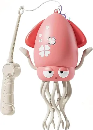 Dancing Octopus Toy Electric,Dancing Automatic Obstacle Avoidance Sensor Toy,Creative Crazy 8-Leg Action Crawling Octopus,with LED & Music,USB Rechargeable for Bath。 (Pink)