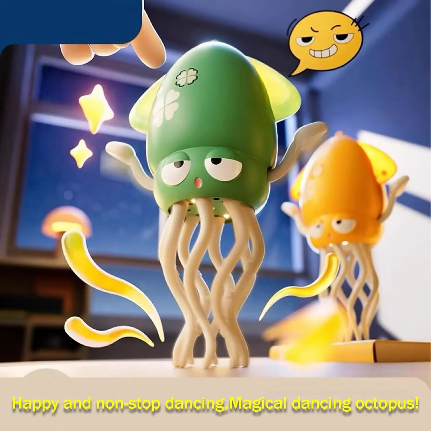 Dancing Octopus Toy Electric,Dancing Automatic Obstacle Avoidance Sensor Toy,Creative Crazy 8-Leg Action Crawling Octopus,with LED & Music,USB Rechargeable for Bath。 (Pink)
