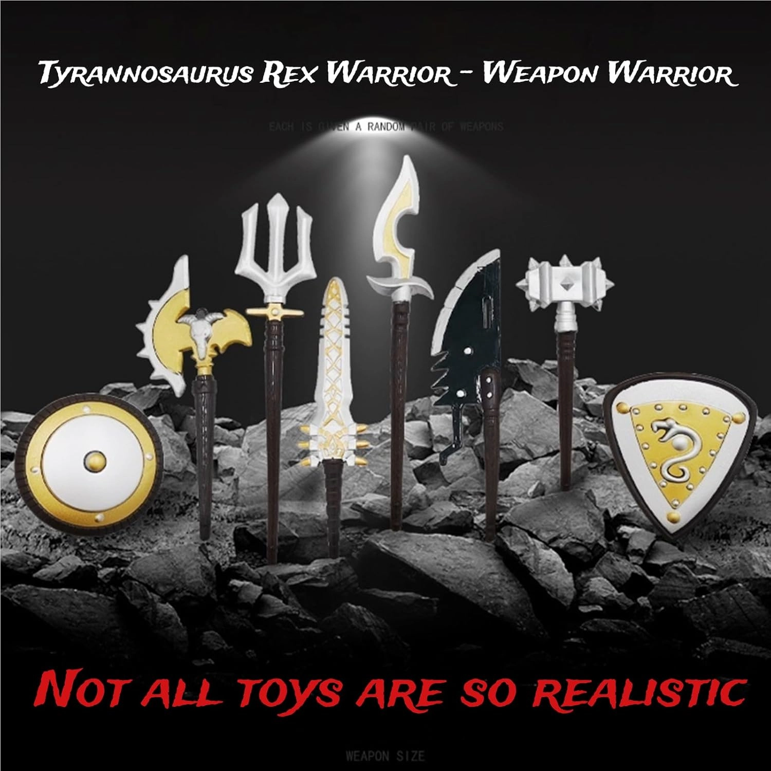 Dark Green 8 X 5-Inch Large Dinosaur Toy with Detachable Random Weapon, Movable Joints for Children 3-5 Years Old