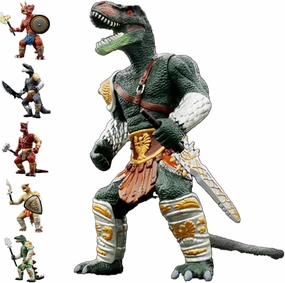 Dark Green 8 X 5-Inch Large Dinosaur Toy with Detachable Random Weapon, Movable Joints for Children 3-5 Years Old